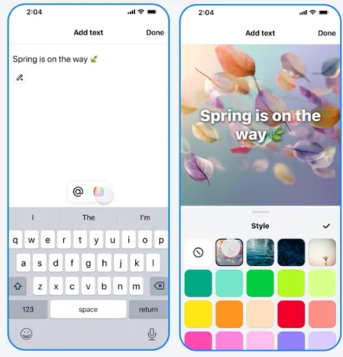 Facebook AI post backgrounds