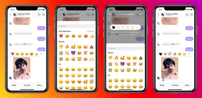 Facebook emoji reactions