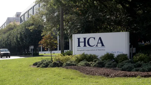 A picture of HCA Healthcare's corporate sign.