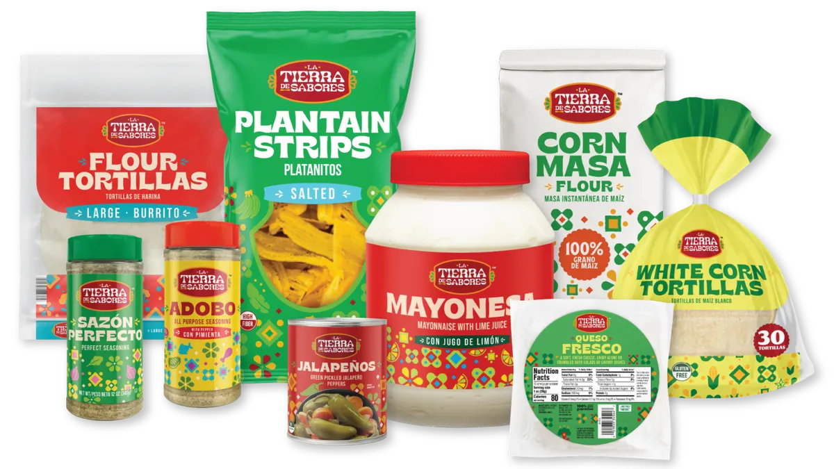 A collection of grocery items.