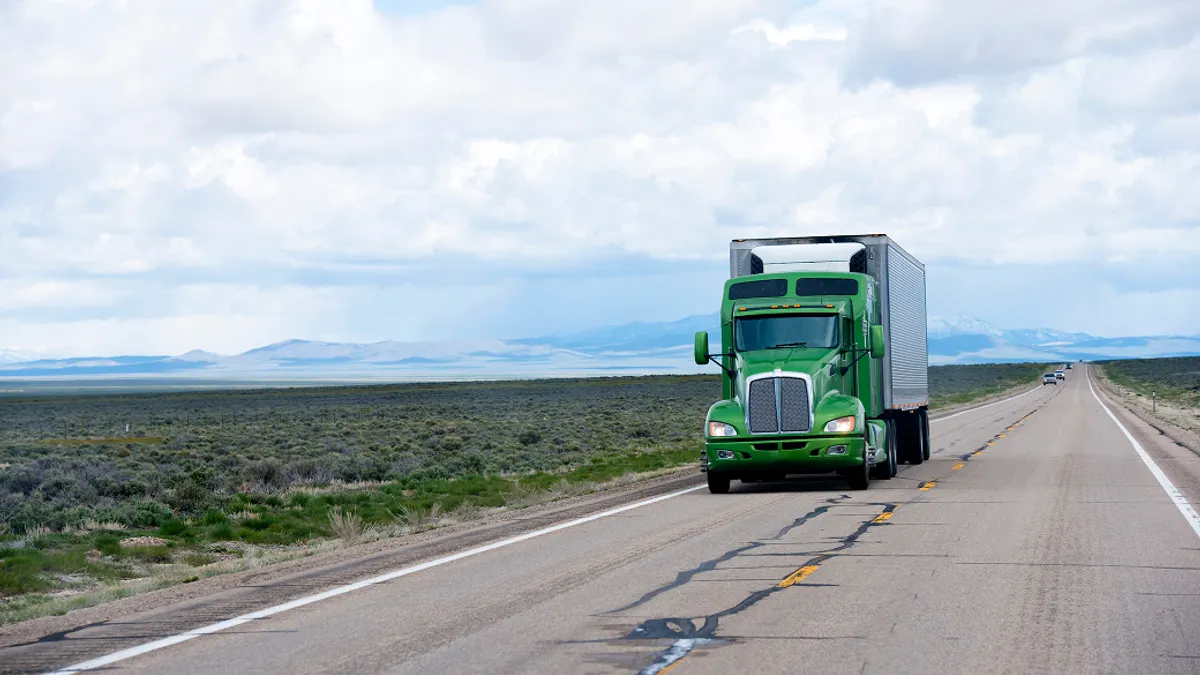 truck on road