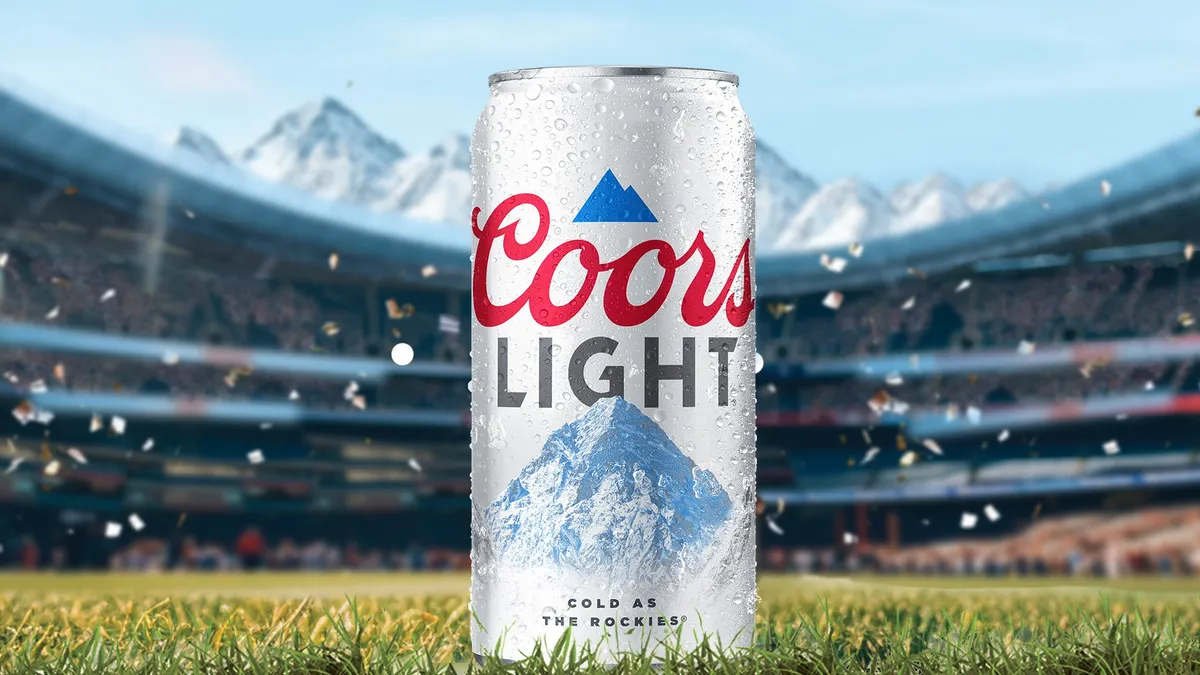 Coors Light imagery announcing its appearance in Super Bowl 2025