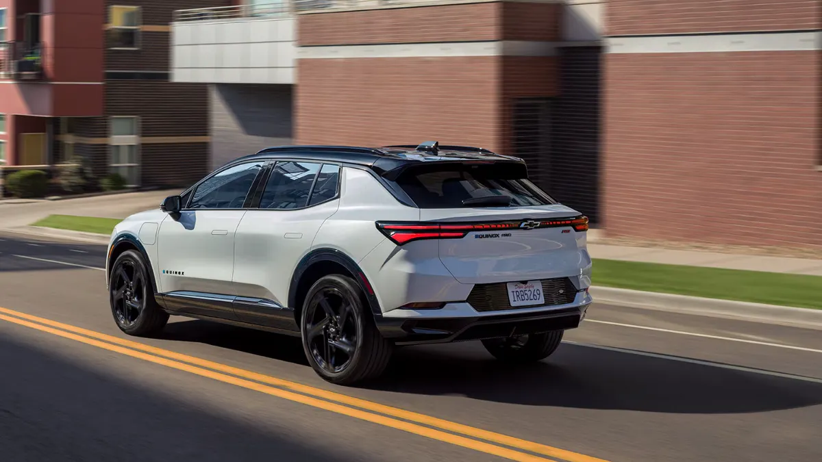 A 2025 Chevrolet Equinox EV on the road