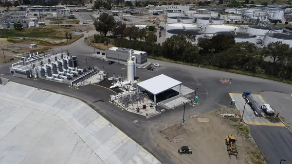 Aerial view of San Jose-Santa Clara Regional Wastewater Facility