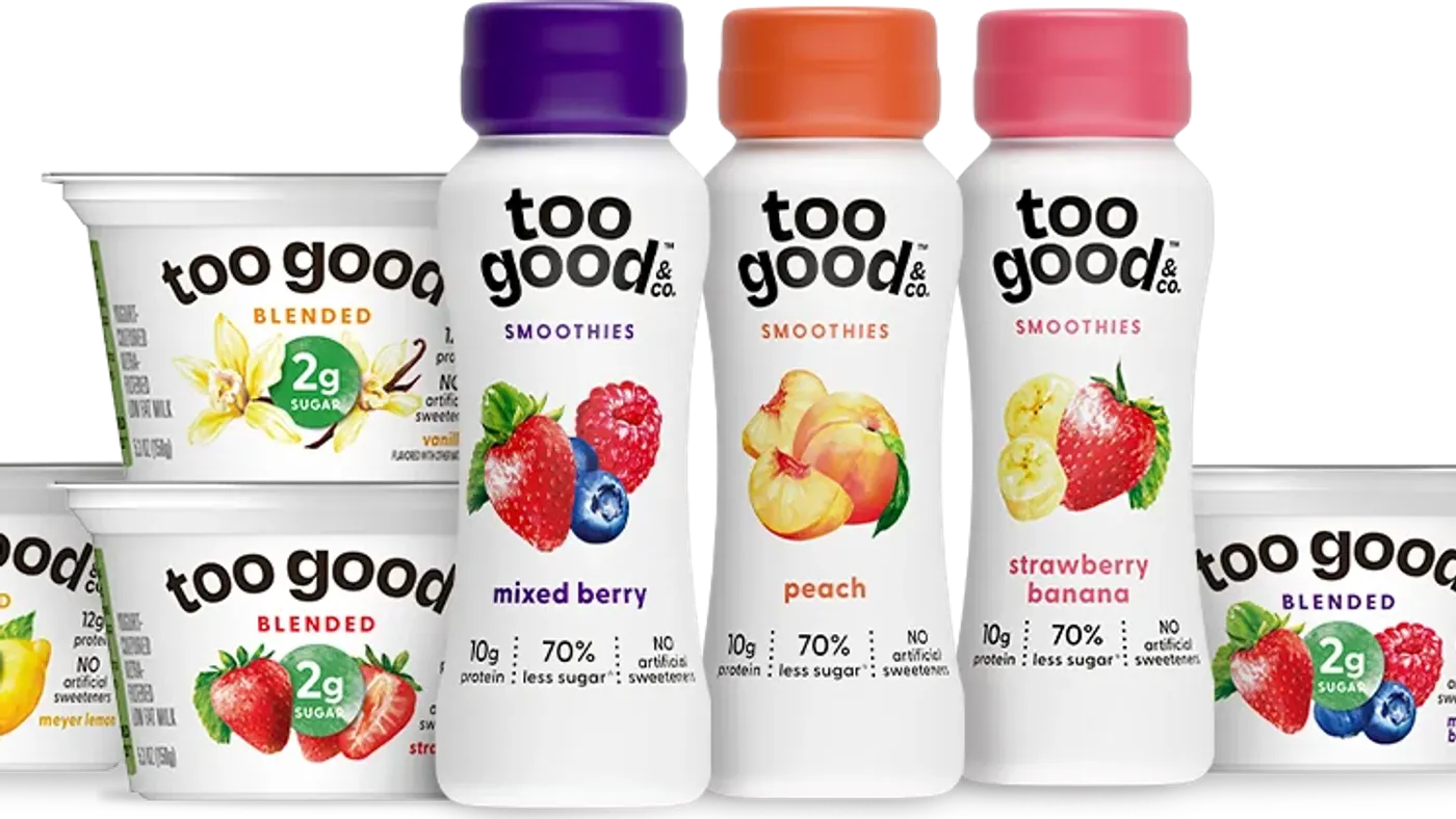 Prodcuts made by Danone's Too Good & Co. brand