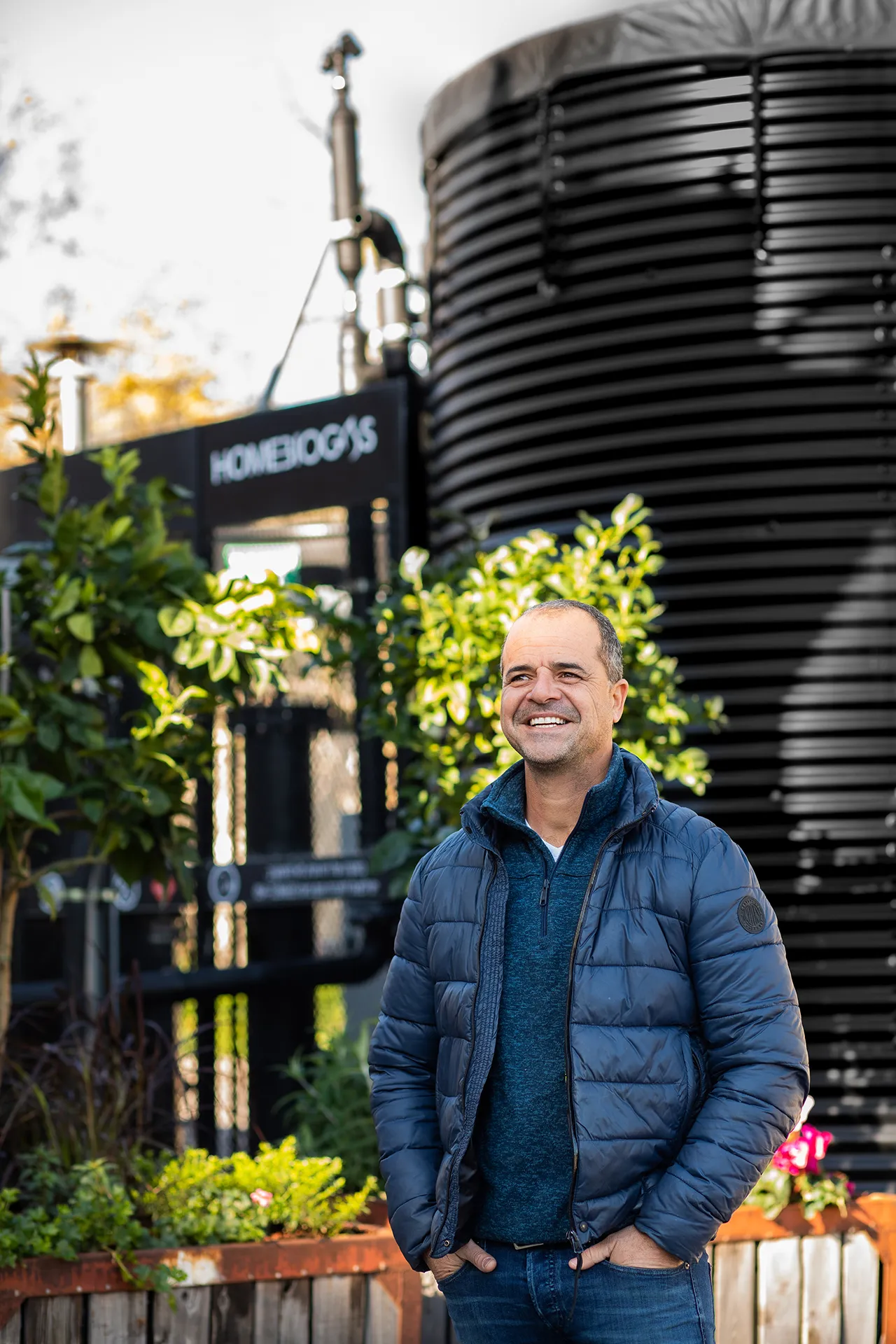 Oshik Efrati, CEO of HomeBiogas, standing outdoors