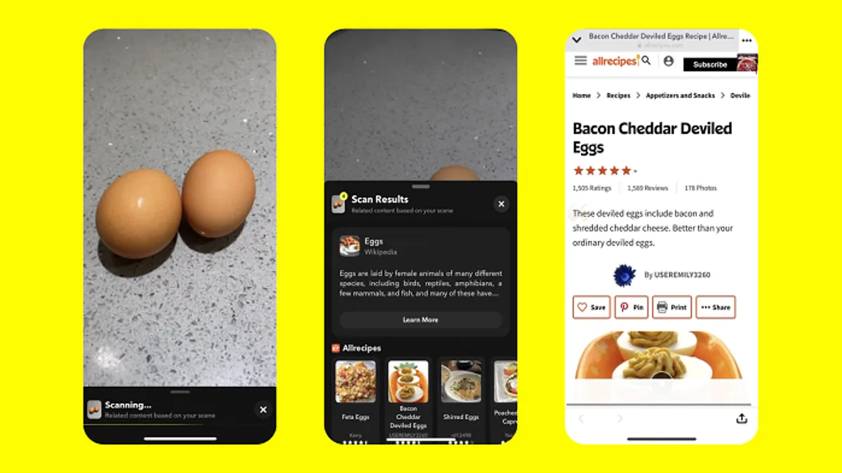 Snapchat Food Scan