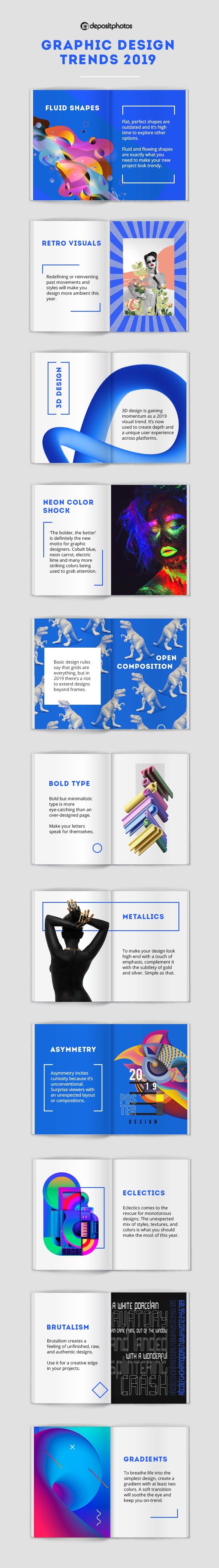 Infograhic lists 11 key design trends of note for 2019