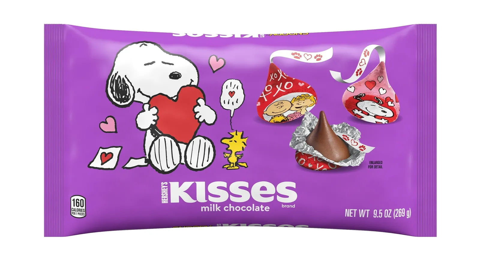 Snoopy-themed Valentine&#x27;s Day package for Hershey&#x27;s Kisses