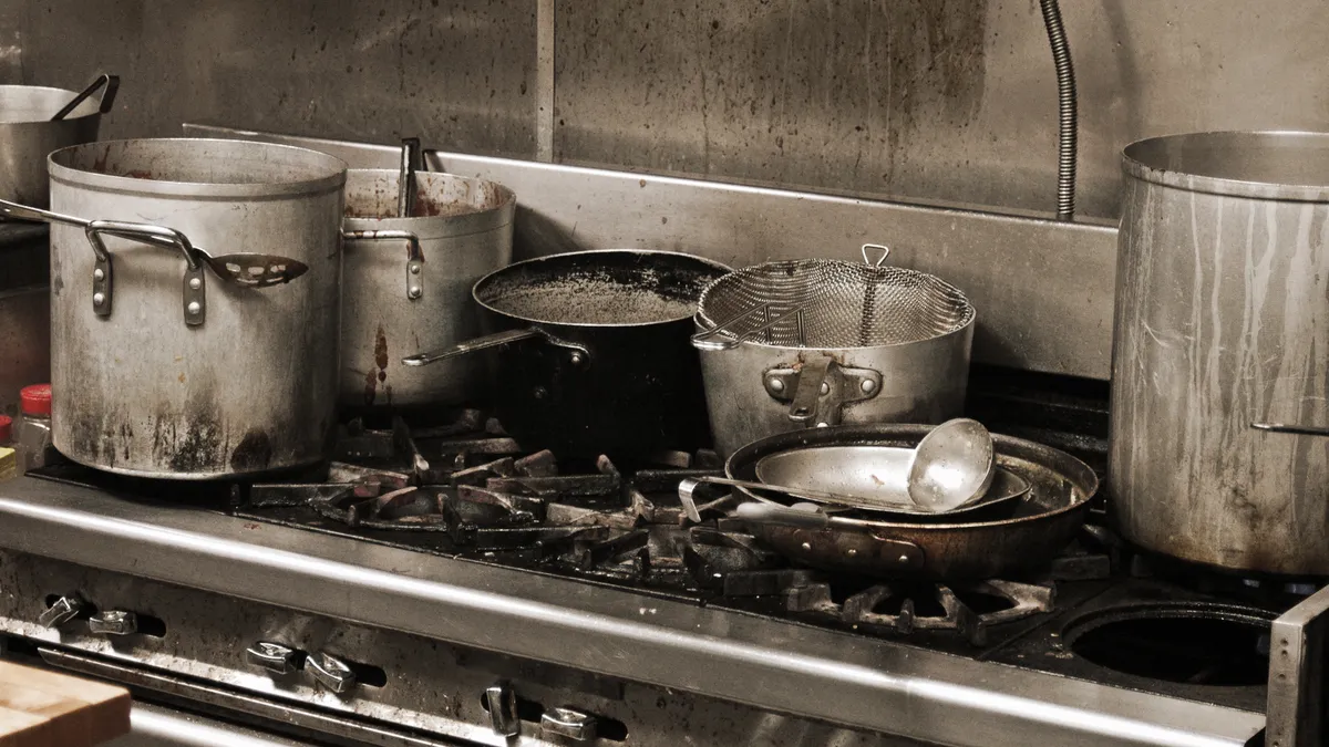 Picture of an unclean kitchen