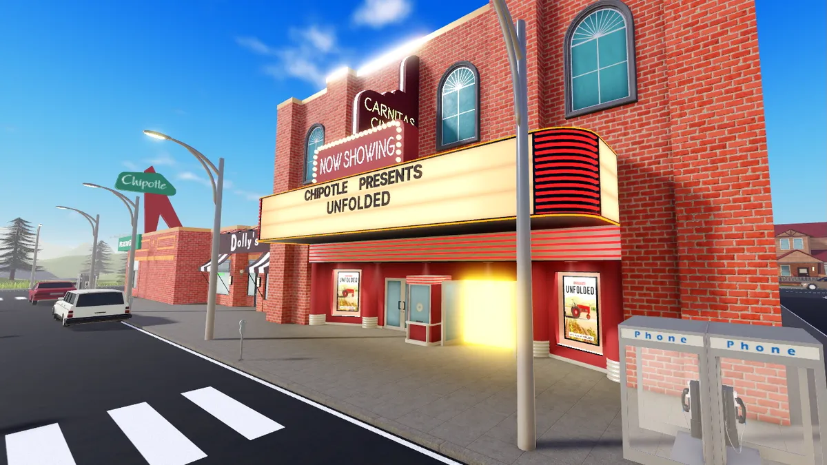 Chipolte's Carnitas Cinema experience in Roblox