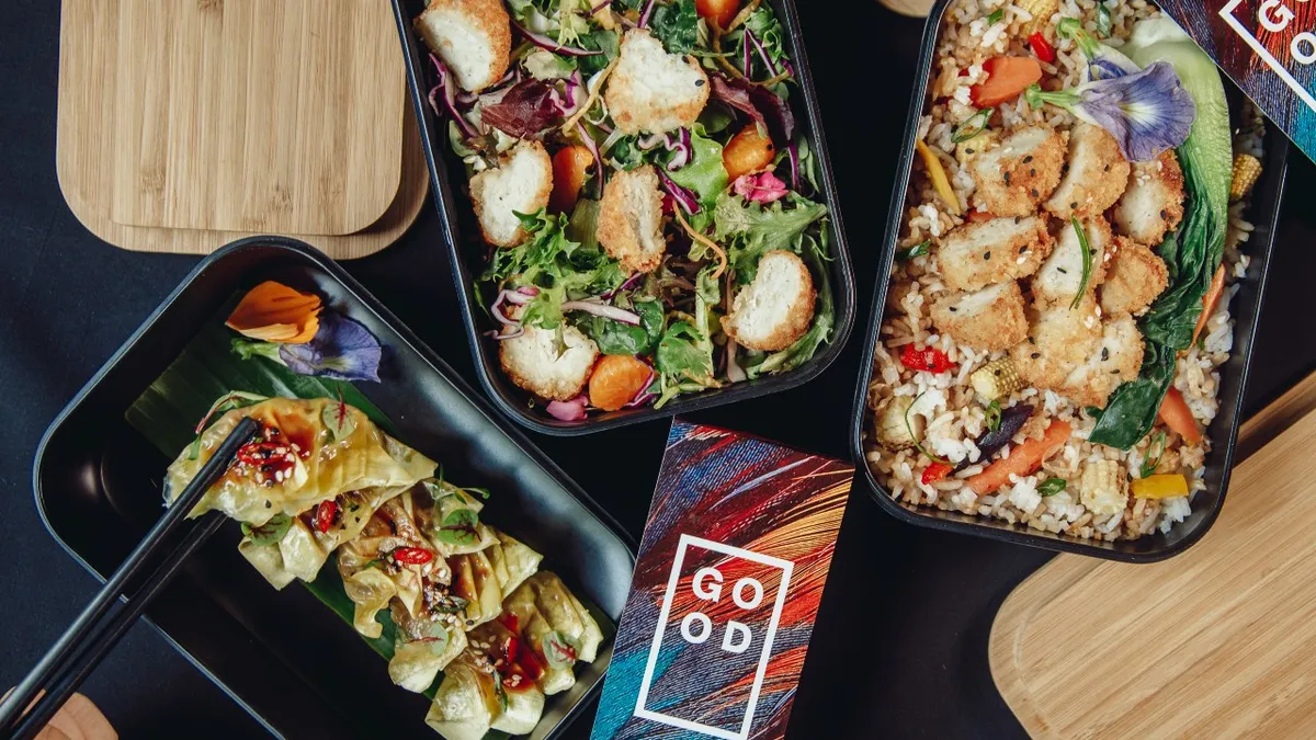 Food in Singapore made with Eat Just's Good Meat cultured chicken.