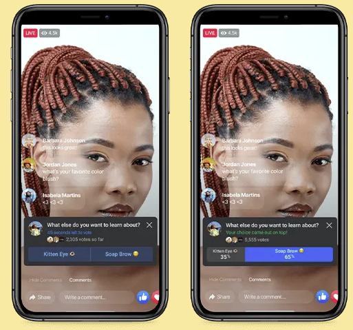 Facebook Live polls