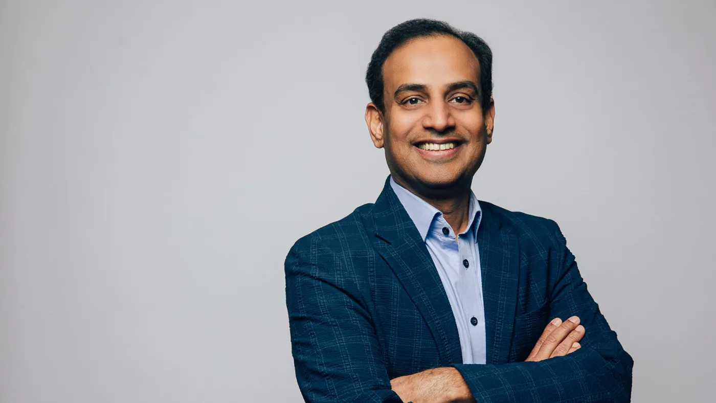 Sathish Muthukrishnan poses with arms crossed