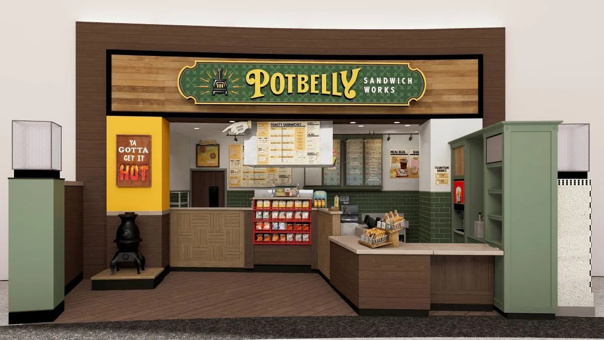 A rendering of Potbelly's 1,800 square foot design