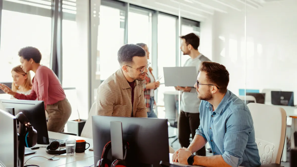 business people group working at a modern office
