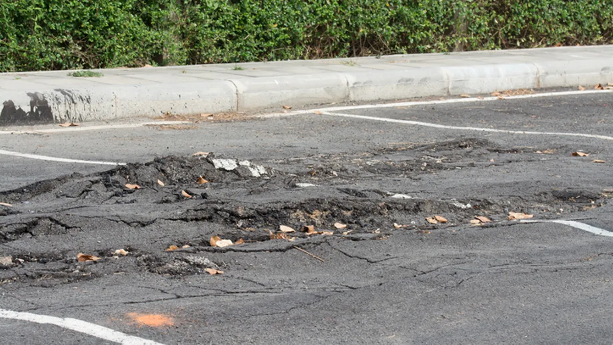 parking lot pavement, Iran conflict, rising oil prices, Brahney Paving