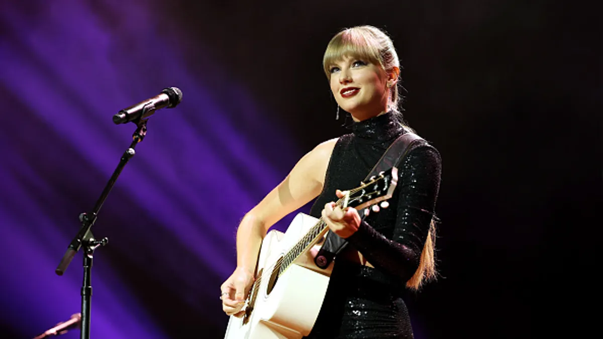 NSAI Songwriter-Artist of the Decade honoree, Taylor Swift performs onstage during NSAI 2022 Nashville Songwriter Awards at Ryman Auditorium on September 20, 2022 in Nashville, Tennessee.