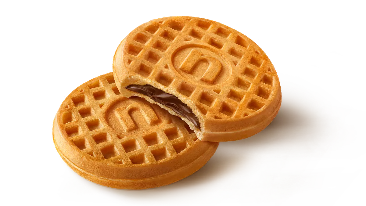 A Nutella frozen waffle