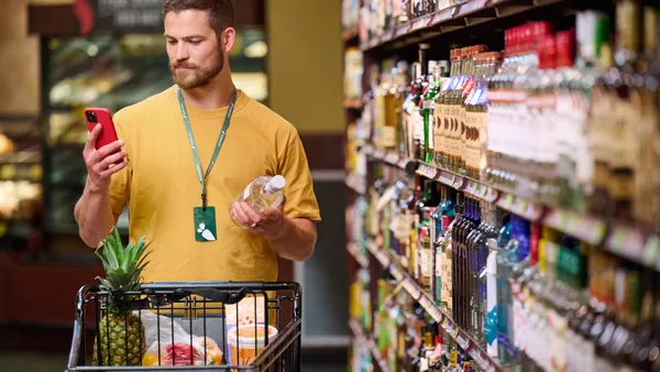 Instacart shopper buying alcohol