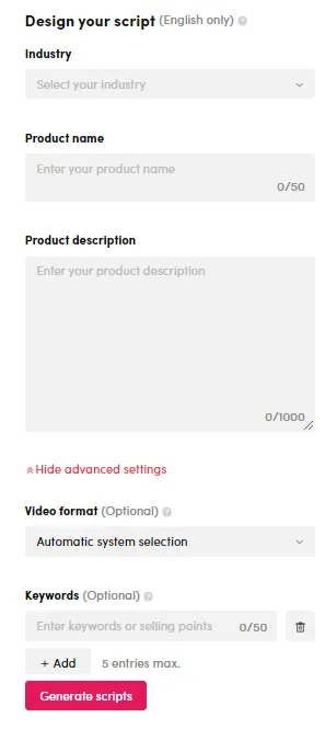 TikTok Script Generator