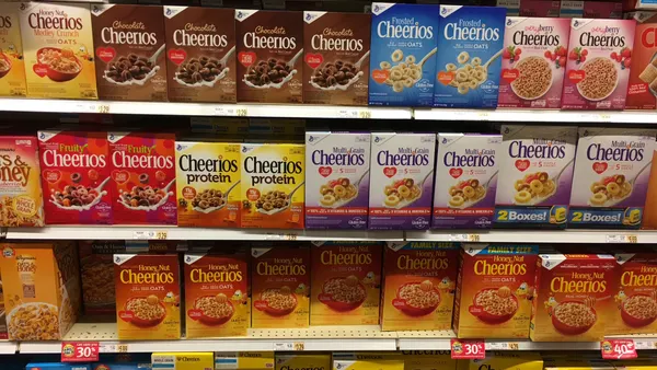 Boxes of cereal at a grocery store near Washington, D.C.