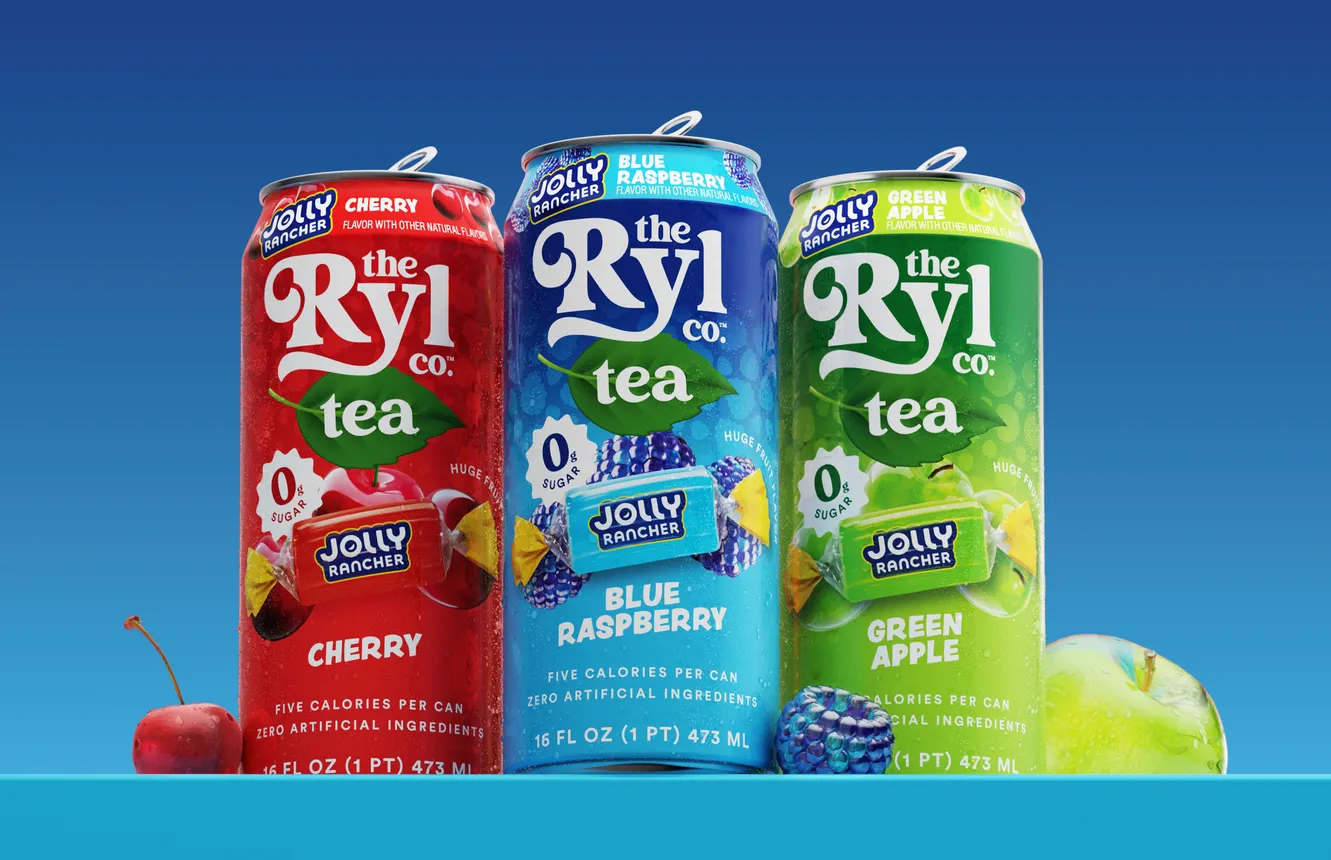 Cans of the new Ryl Tea Jolly Rancher tea.