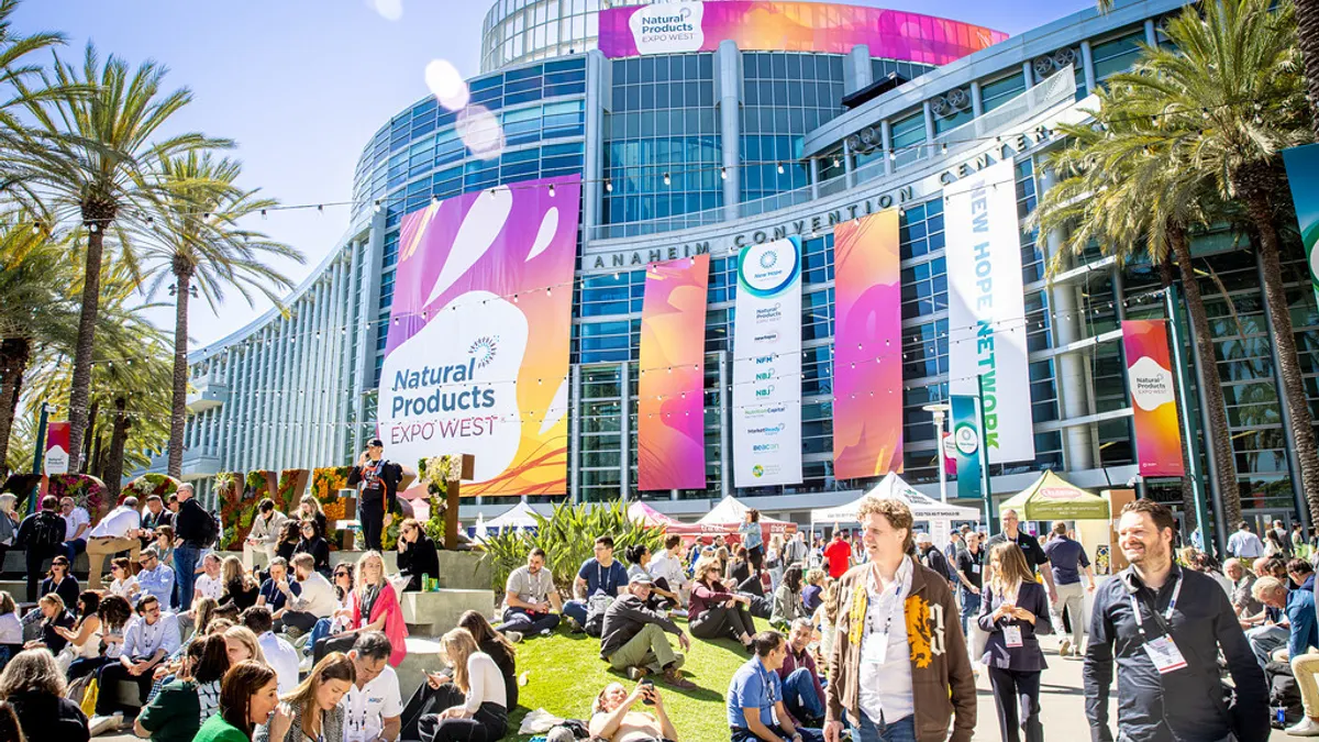 Outdoor pavailion at Expo West 2024 in Anaheim, California