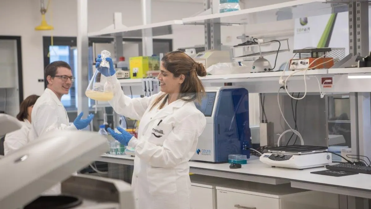 Scientists at Remilk work on animal-free dairy