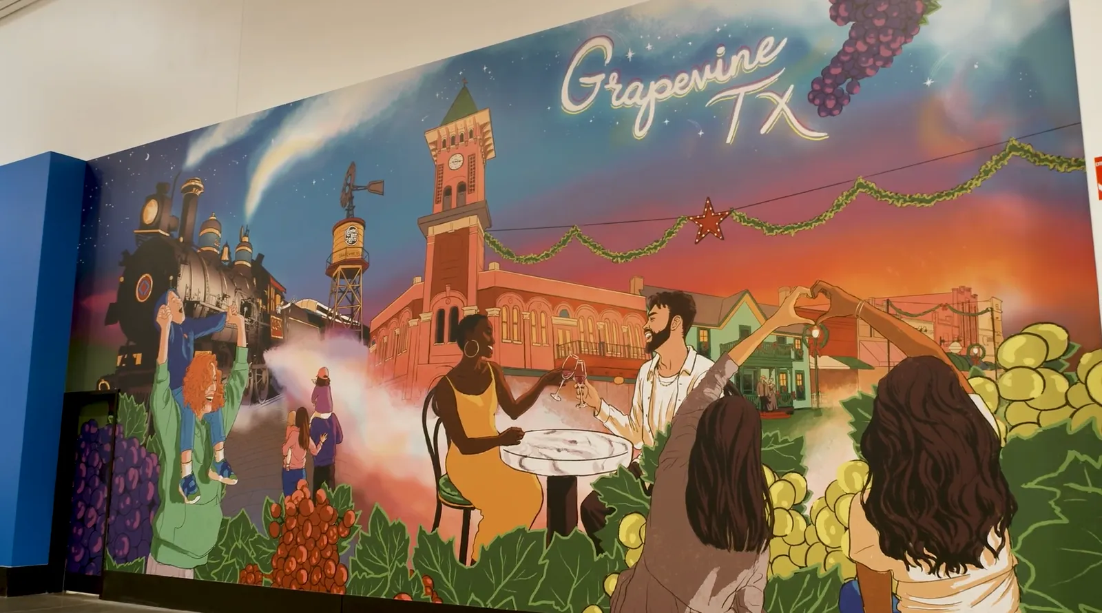 A mural at a store.