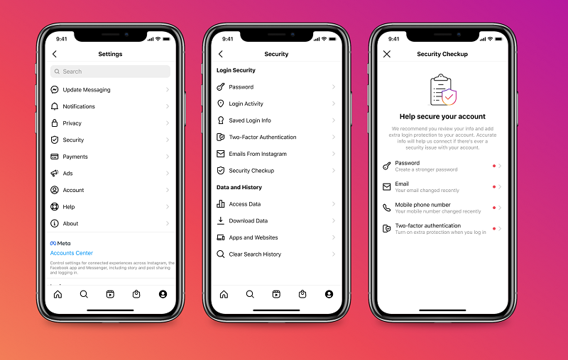 Instagram Security Check Up