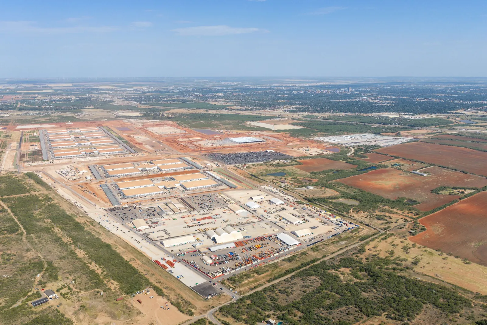 A huge construction site seen from above