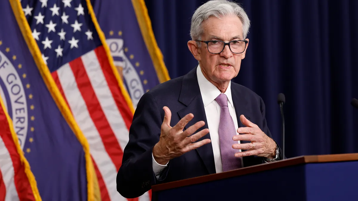 Federal Reserve chairman Jerome Powell speaks at a news conference on Sept. 18, 2024.