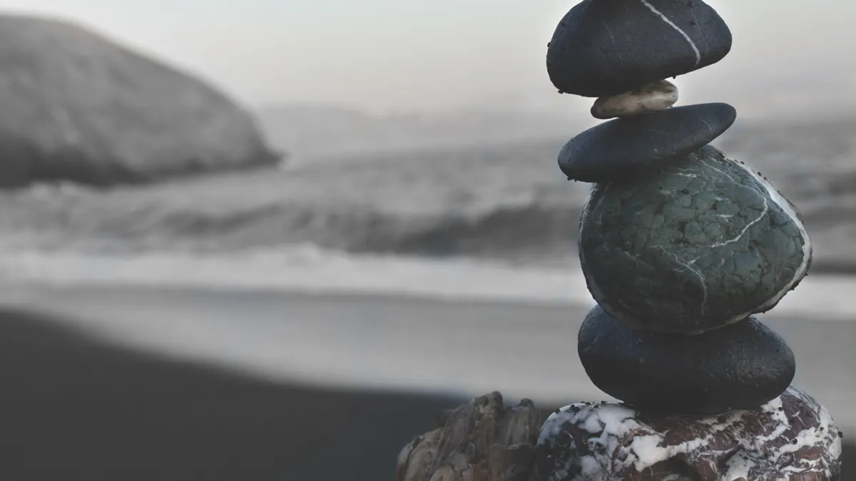 Stack of stone on a beach