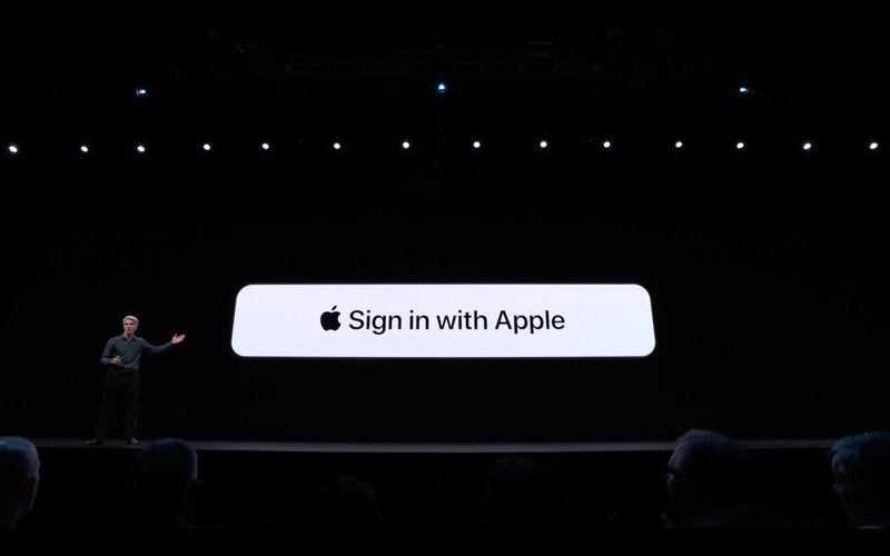 Sign in with apple screenshot from WWDC