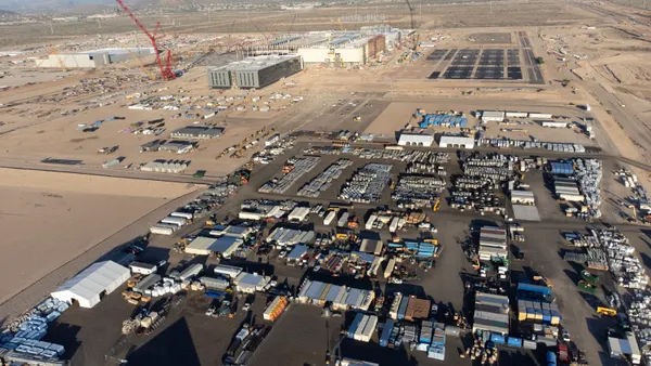 TSMC chip plant under construction in Phoenix, Ariz.