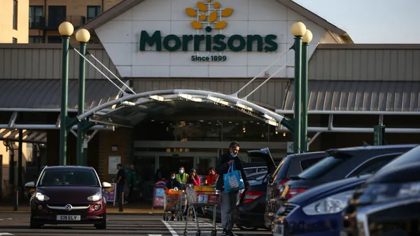 Shoppers buy groceries at Morrison's in 2020 during the Covid-19 lockdown.