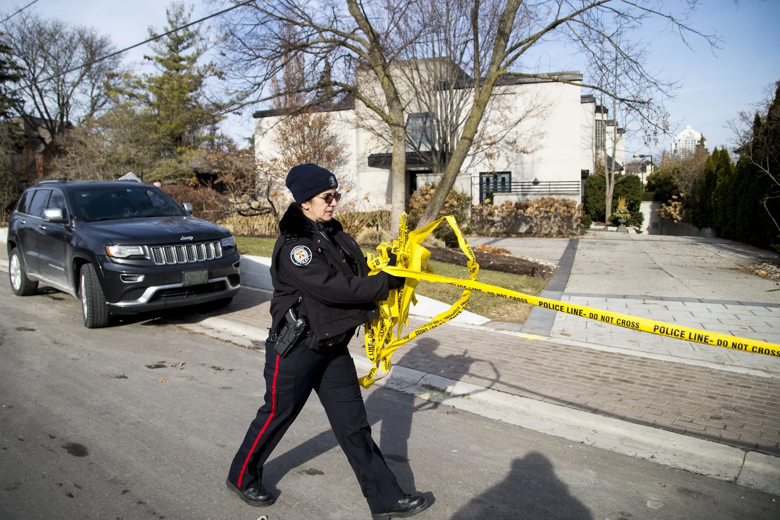 Police at scene of Barry Sherman homicide