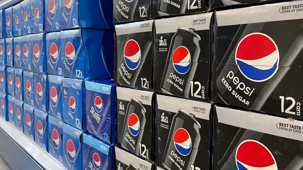 Pepsi products are displayed for sale in a Target store on March 8, 2022 in Los Angeles, California.