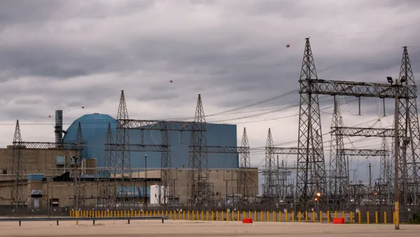 A nuclear power plant.