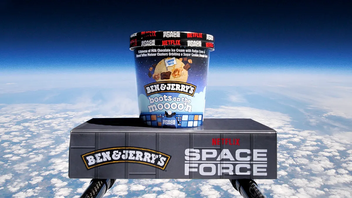 Ben & Jerry's launches ice cream into stratosphere for tie-in with Netflix's 'Space Force'