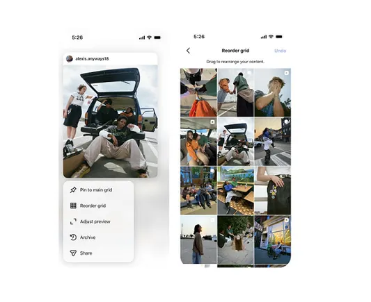 Instagram releases profile grid rearranging