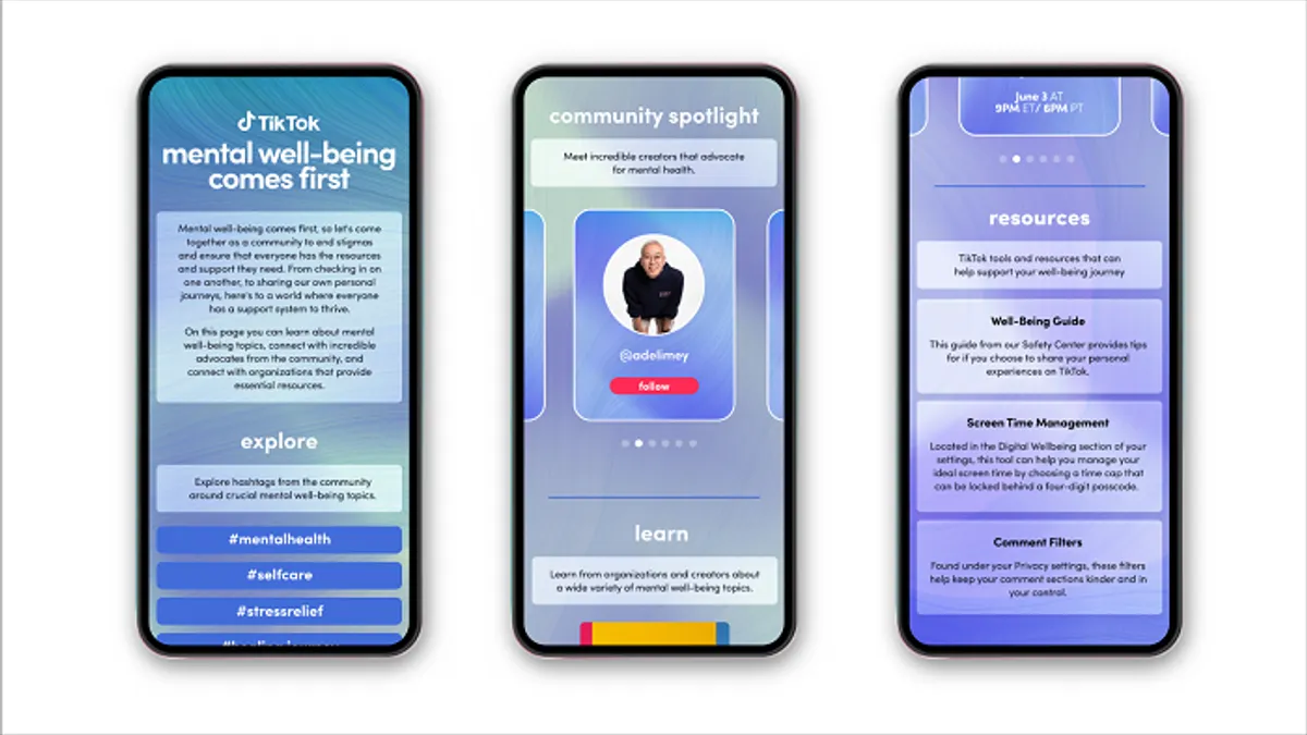 TikTok mental health resources