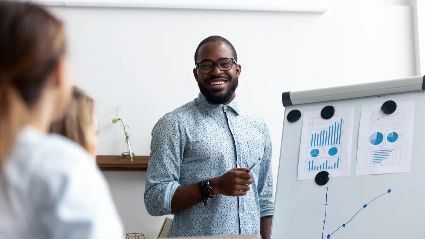 person giving presentation
