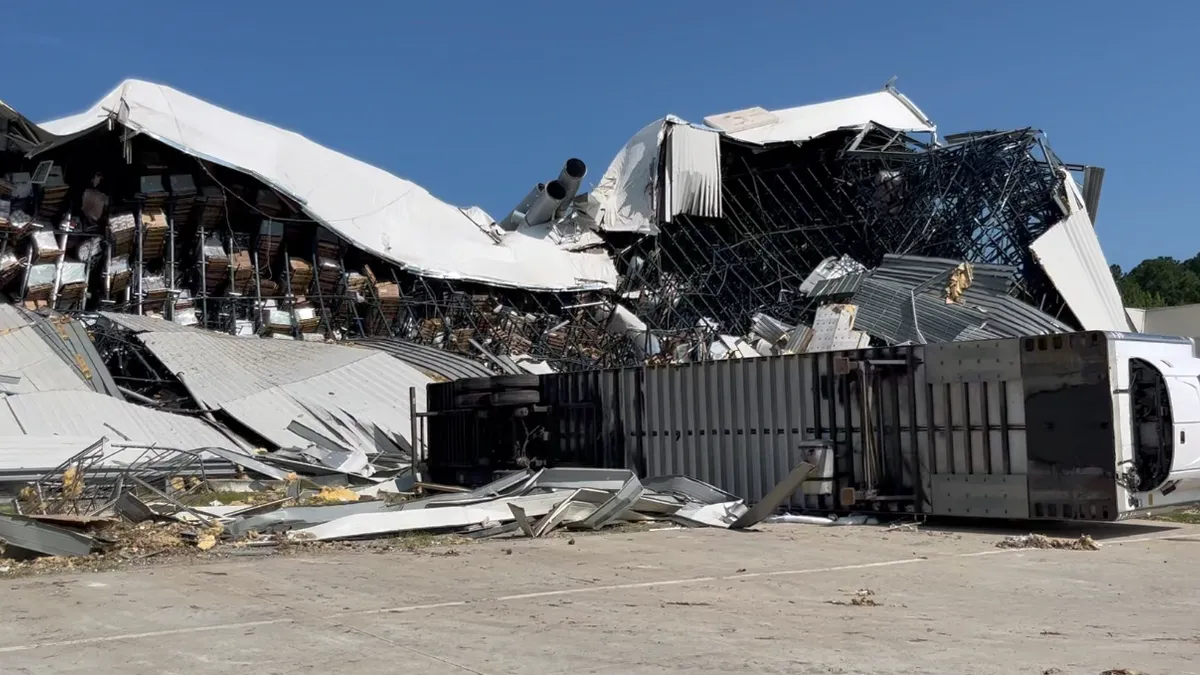 Pfizer's Rocky Mount, North Carolina drug facility after it was damaged by a July 2023 tornado.