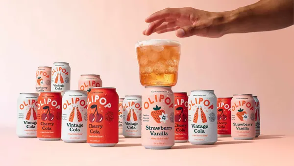 Cans of Olipop soda.