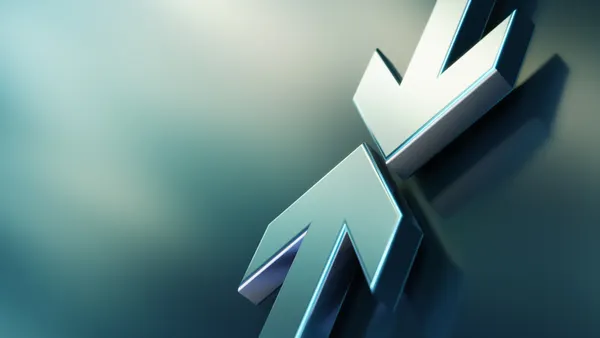 up and down arrows intersecting