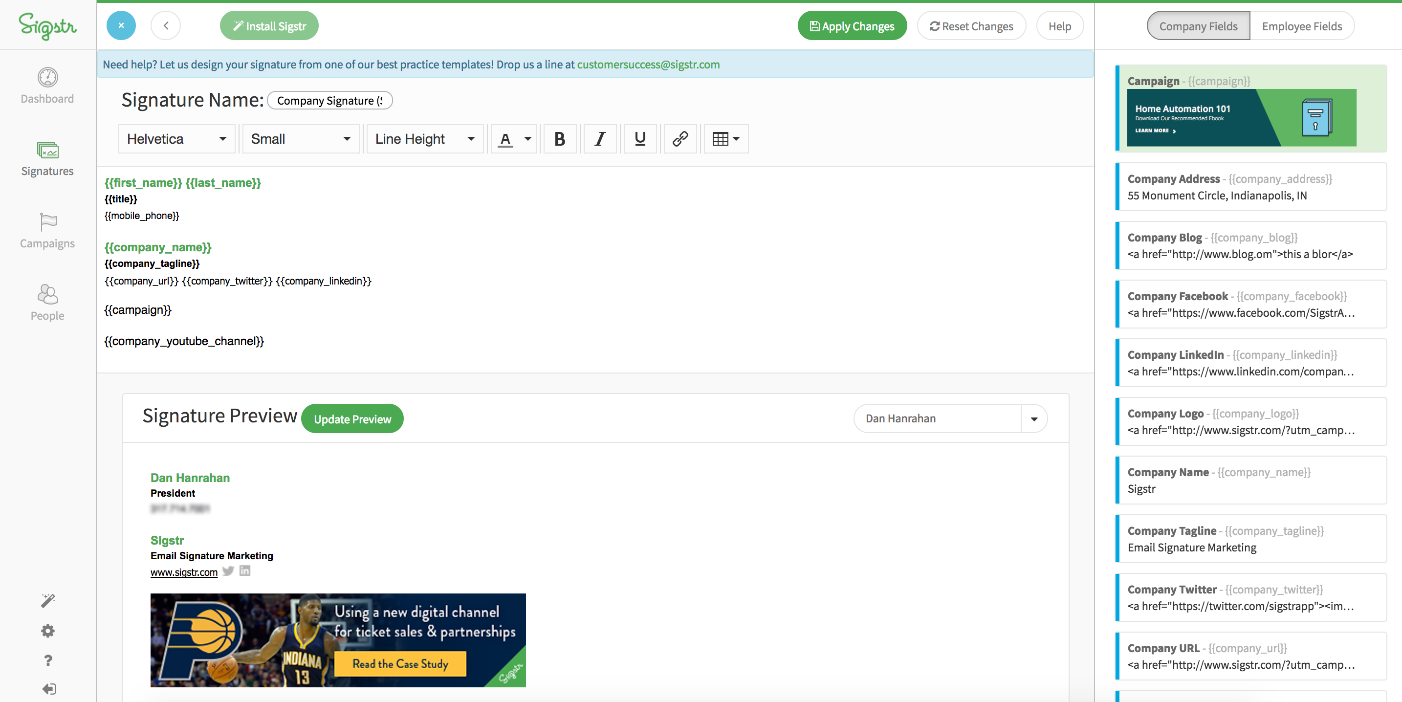 Sigstr screenshot