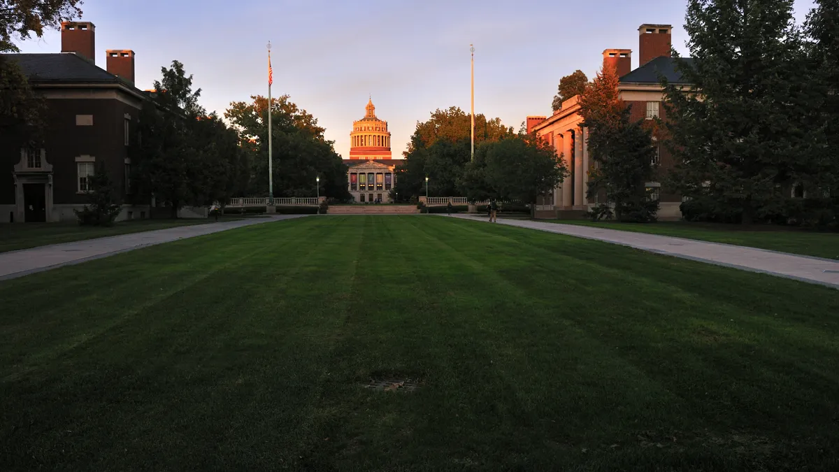 The Rush Rhees Library at the University of Rochester.