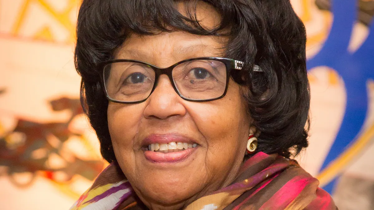 LaRuth Gray, who became Abbott Union Free School District's first Black woman superintendent in 1983, is shown in a portrait.